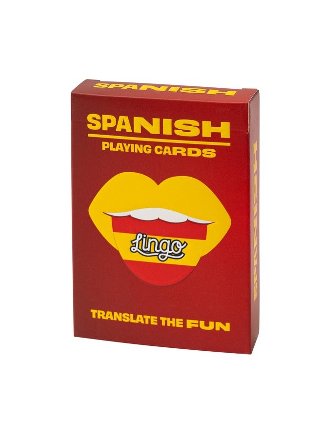 Sh Lingo Playing Cards | Travel Flashcards | Learn Spanish Vocabulary In A Fun & Easy Way | 52 Essential Translations