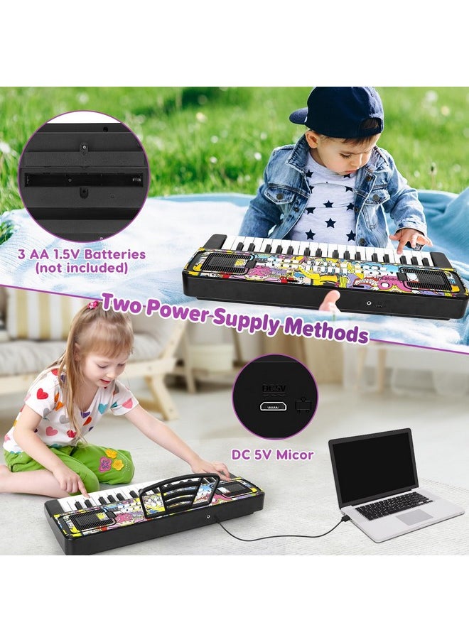 Piano Keyboard For Kids, Piano For Kids Music Keyboards 37 Keys Electronic Pianos With Music Book Bracket Musical Toys For Toddlers Kids Beginners 3-8 Years Old Girls Boys