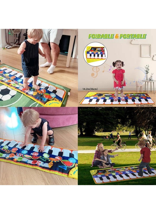 Piano Mat, Toddler Toys Musical Mat With 25 Music Sounds Floor Piano Keyboard Mat Carpet Touch Playmat Educational Toys For Baby Kids Boys Girls 1 2 3+ Year Old