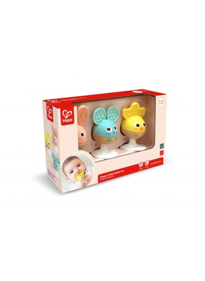 Hape Cheery Critter Rattle Trio