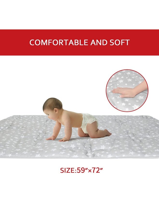 Baby Play Mat 71X59 Inches Thick Baby Crawling Mat, Large, Non Slip Cushioned Baby Playpen Mat For Playing, One-Piece Baby Floor Play Mat For Babies, Toddlers