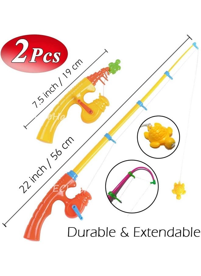 ™ Magnetic Fishing Toy Pole 2 Pack For Replacement - No Fishes Are Included - Bathtime Carnival Toddler Education Teaching - Fishing Poles Rod (X-Large)