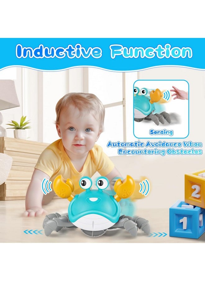 Crawling Crab Baby Toys 3.0, Upgraded Tummy Time Baby Toys 6-12 12-18 Month, Walking Dancing Crab With Music&Speed Control For 2 3 4 5 6 7 8 9 10+ Boys Girls Birthday Christmas Stocking Stuffers Gifts