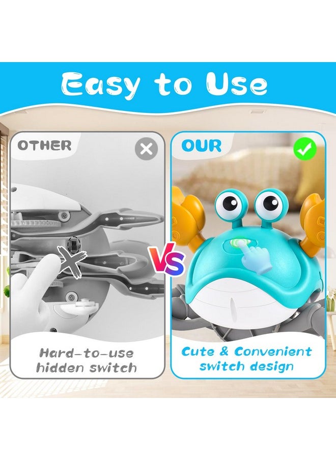 Crawling Crab Baby Toys 3.0, Upgraded Tummy Time Baby Toys 6-12 12-18 Month, Walking Dancing Crab With Music&Speed Control For 2 3 4 5 6 7 8 9 10+ Boys Girls Birthday Christmas Stocking Stuffers Gifts