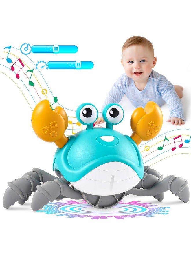 Crawling Crab Baby Toys 3.0, Upgraded Tummy Time Baby Toys 6-12 12-18 Month, Walking Dancing Crab With Music&Speed Control For 2 3 4 5 6 7 8 9 10+ Boys Girls Birthday Christmas Stocking Stuffers Gifts