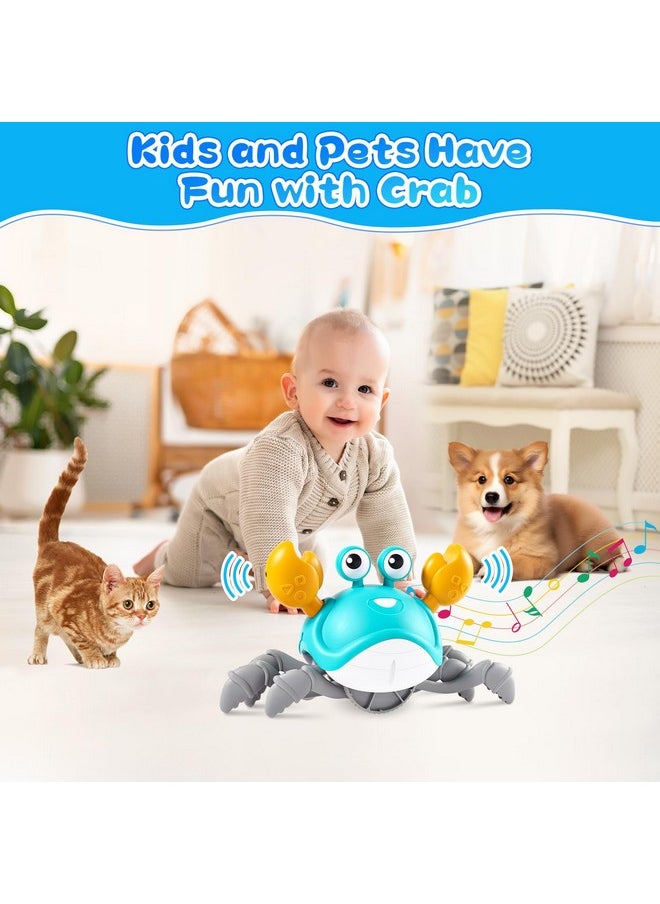 Crawling Crab Baby Toys 3.0, Upgraded Tummy Time Baby Toys 6-12 12-18 Month, Walking Dancing Crab With Music&Speed Control For 2 3 4 5 6 7 8 9 10+ Boys Girls Birthday Christmas Stocking Stuffers Gifts