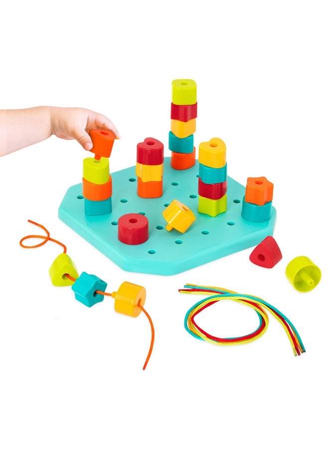 - Toddler Peg Board - Stacking Peg Board Set - Fine Motor Skills Toy - Therapy Toy, 31 Pcs - 2 Years + - Count & Match Pegboard
