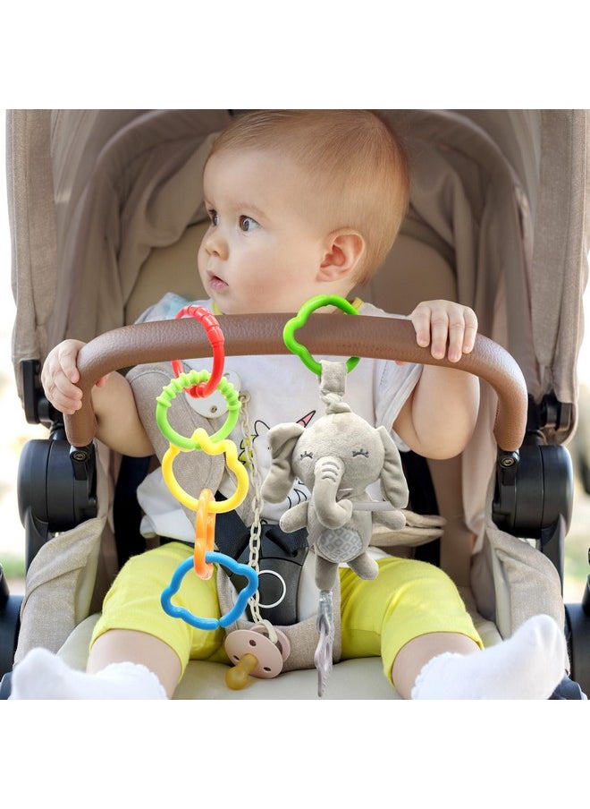 Baby Links Rings, Baby Toys Links, Hanging Stroller Ring Toy,Connecting Baby Rings Toy Links For Car Seat Toy For Baby Stroller 24 Pcs, Ages 0 Months Plus,Travel Accessory Set (Multicolor)