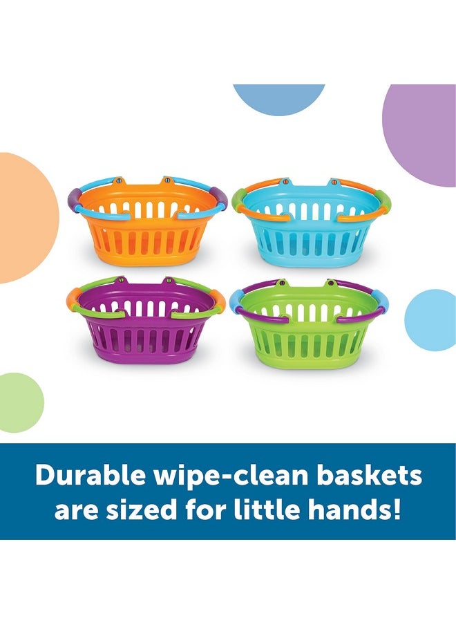 New Sprouts Stack Of Baskets - 4 Pieces, Ages 18 Mos+ Toddler Pretend Play Toys, Play Grocery Basket, Perfect For Easter Baskets