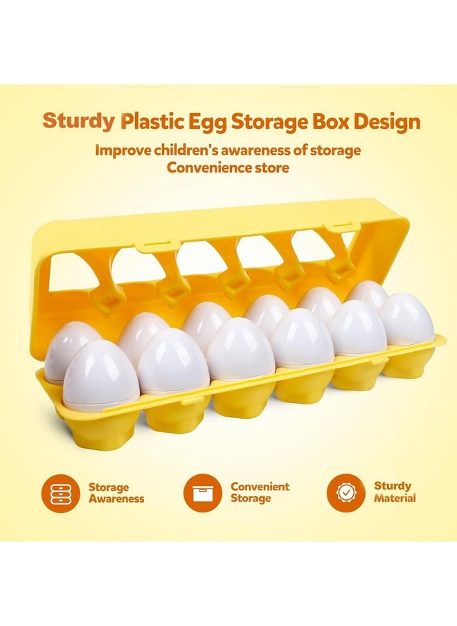 Matching Eggs Color Shape Recoginition Sorter Puzzle Travel Bingo Game Easter Baskets Stuffers Montessori Learning Educational Fine Motor Skill Toy For 3 4 5 Year Old