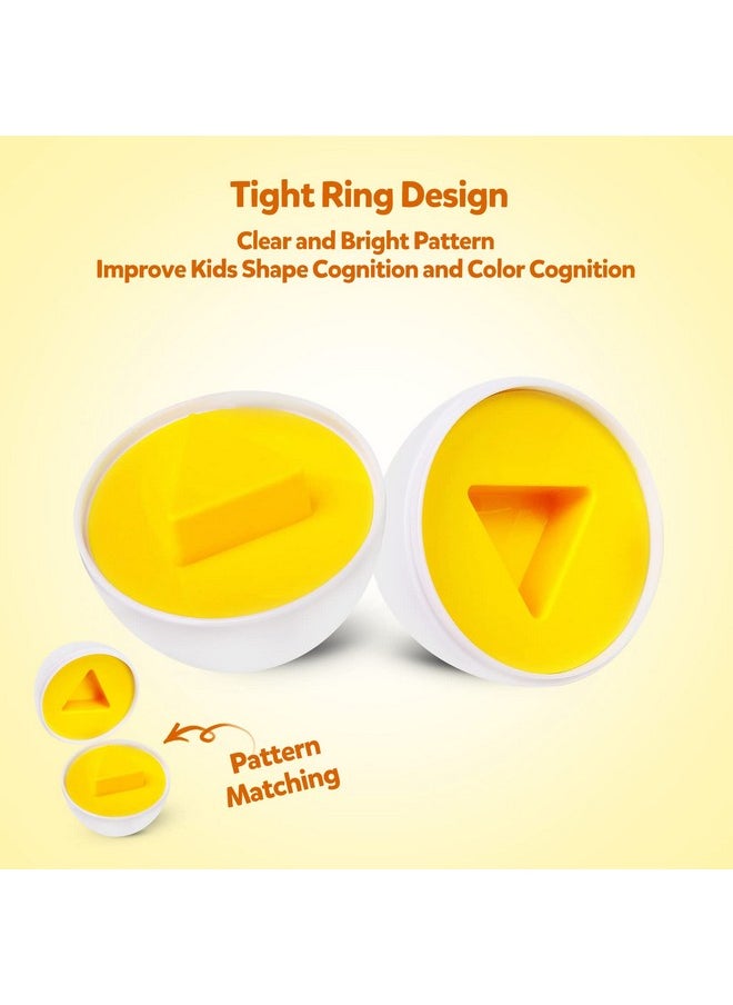 Matching Eggs Color Shape Recoginition Sorter Puzzle Travel Bingo Game Easter Baskets Stuffers Montessori Learning Educational Fine Motor Skill Toy For 3 4 5 Year Old