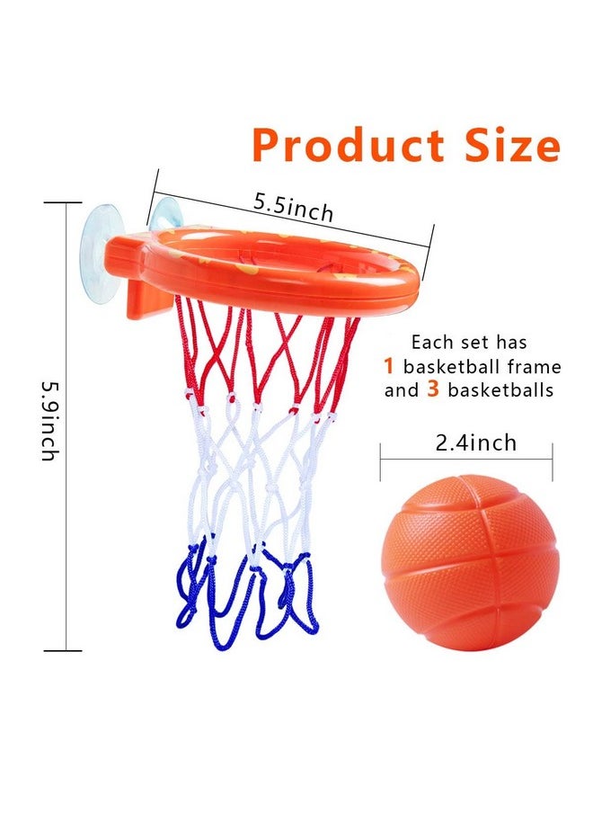 Bathtub Fun Basketball Hoop Balls Set Bathroom Shooting Game Toy For Toddler Kids Children Baby Bath Tub