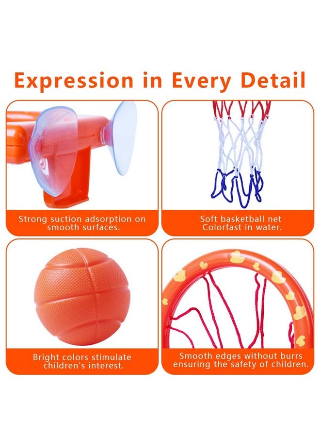 Bathtub Fun Basketball Hoop Balls Set Bathroom Shooting Game Toy For Toddler Kids Children Baby Bath Tub