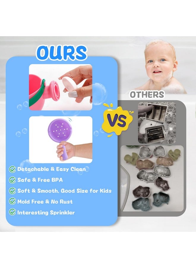Baby Bath Toys For Kids Ages 1-3 5 Pcs Mold Free Toddler Bath Toys For 2-4 Bathtub Water Toys Christmas Baby Gifts (Color Random)