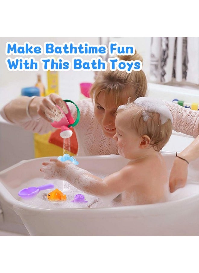 Baby Bath Toys For Kids Ages 1-3 5 Pcs Mold Free Toddler Bath Toys For 2-4 Bathtub Water Toys Christmas Baby Gifts (Color Random)