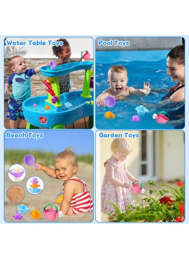 Baby Bath Toys For Kids Ages 1-3 5 Pcs Mold Free Toddler Bath Toys For 2-4 Bathtub Water Toys Christmas Baby Gifts (Color Random)