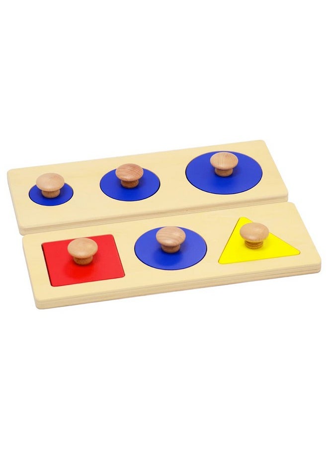 Single/Multiple Shape Puzzles Jumbo Knob Preschool Toddler Learning Material (Multiple Shape Puzzles)