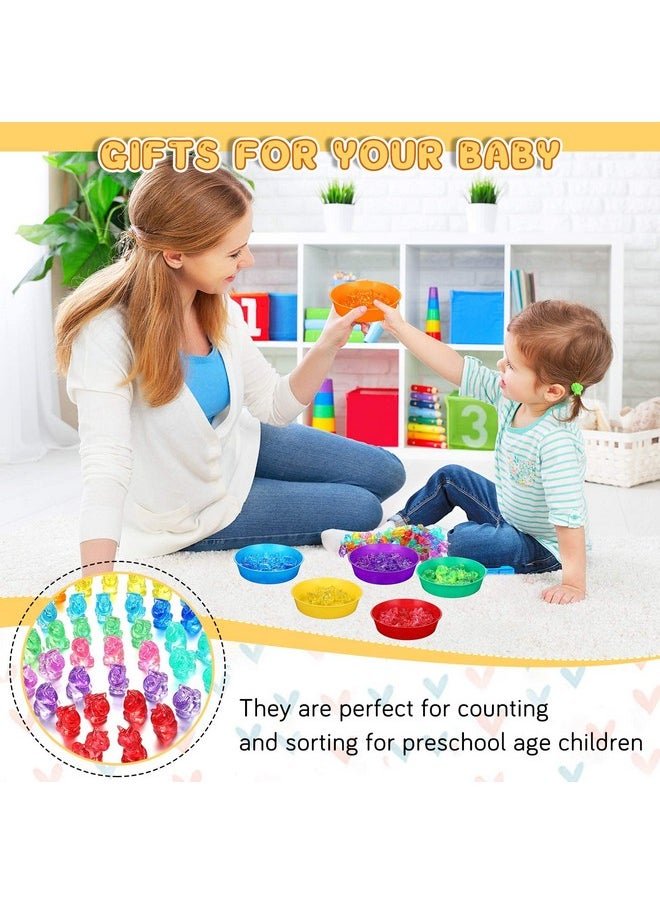 62 Pcs Fine Motor Toys Counting Sorting Sensory Bin Filler, 50 Unicorn Acrylic Beads 4 Tweezers 2 Scissors Clips 6 Cups For Boys Girls Early Education And Sorting Counting Training Development
