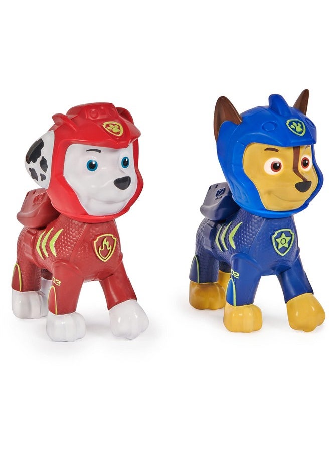 Paw Patrol Floatin' Figures, Swimming Pool Accessories & Kids Pool Toys, Paw Patrol Party Supplies & Water Toys For Kids Aged 3 & Up, Chase & Marshall 2-Pack