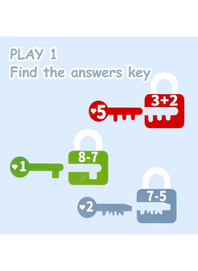 Learning Locks And Keys Math Matching And Numbers Counting Montessori Sorting Educational Toys Fine Motor Skills Toys Preschool Games For Toddlers Kids 3 4 5