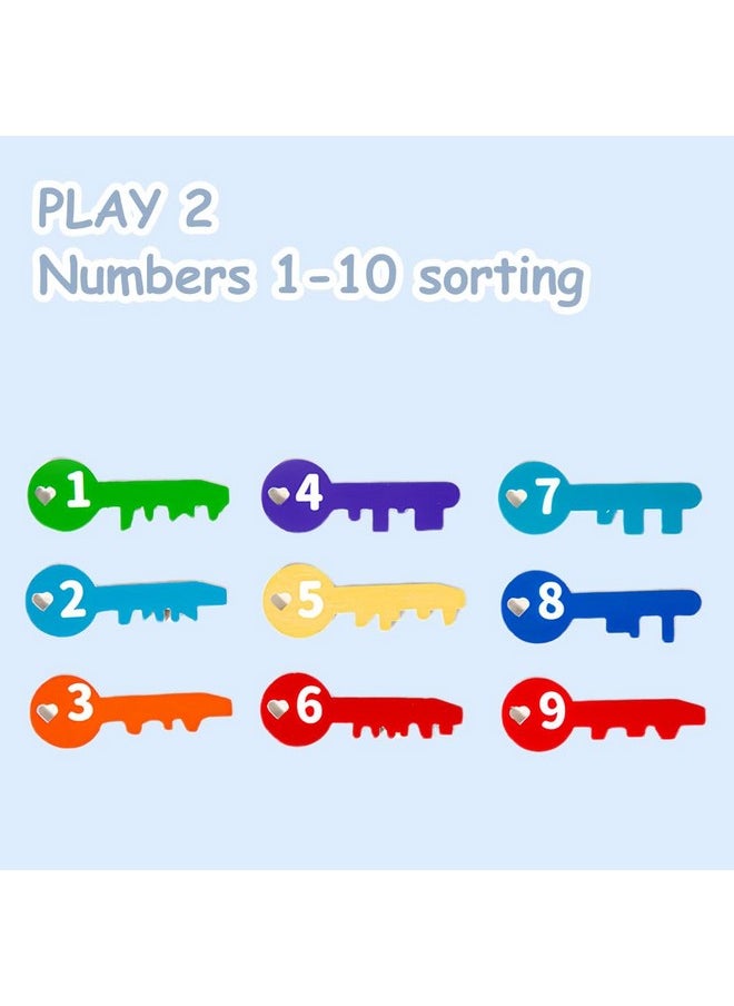 Learning Locks And Keys Math Matching And Numbers Counting Montessori Sorting Educational Toys Fine Motor Skills Toys Preschool Games For Toddlers Kids 3 4 5