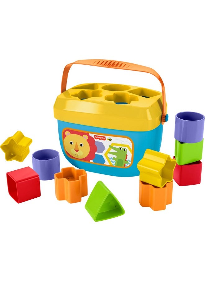 Infant Toy Set With Baby’S First Blocks (10 Shapes) And Rock-A-Stack Ring Stacking Toy For Ages 6+ Months (Amazon Exclusive)