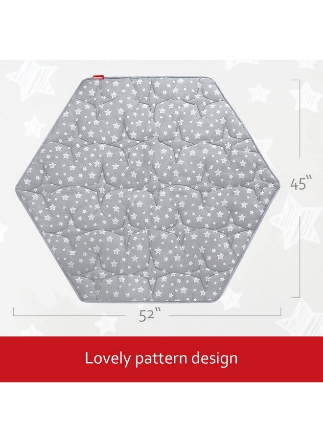 Hexagon Playpen Mat, Baby Playmat Fits Regalo Portable Play Yard 48 Inch And Hiccapop 53