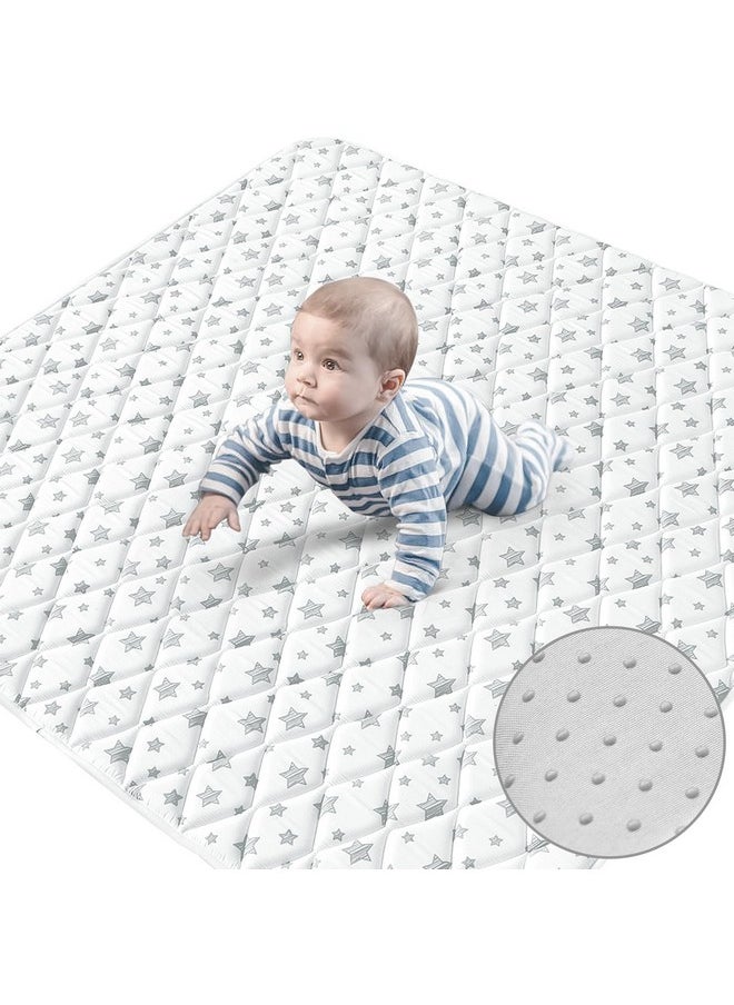 Premium Foam Baby Play Mat, 50''X50'' Playpen Mat, One-Piece Crawling Mat Non Slip Cushioned Mats For Babies, Infant And Toddler, Baby Floor Play Mat