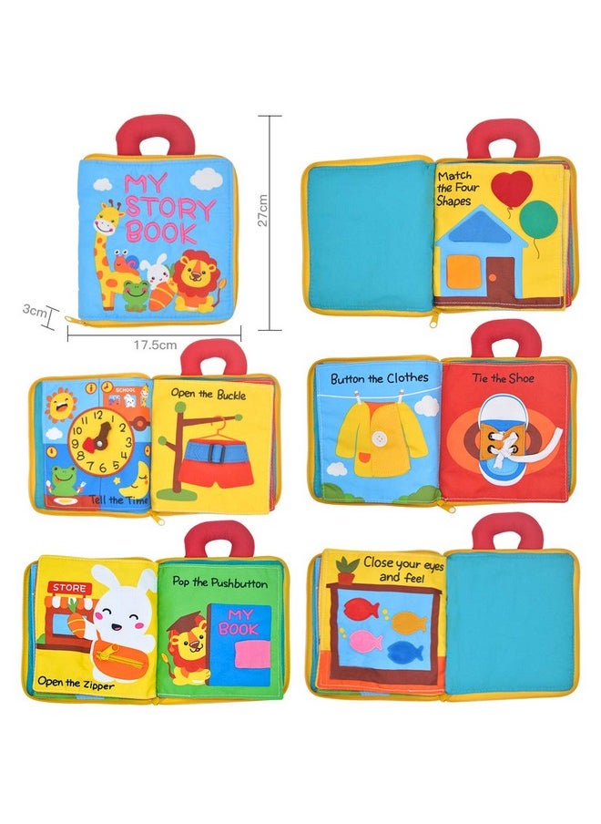 Quiet Book Montessori Toys, Busy Board For Toddlers 1 2 3 4, Toddler Activities Busy Book, Toddlers Travel Toy, Sensory 3D Cloth Books For Infants Baby Boys And Girls Gift