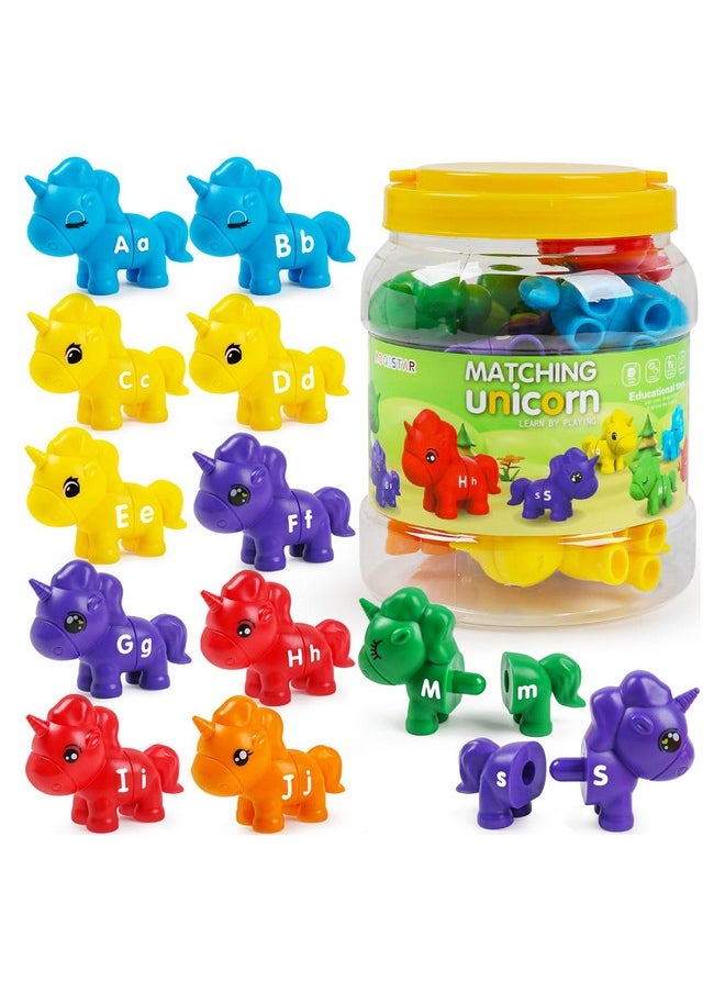Abc Letters Matching Toys Double-Sided Alphabet Learning Toy For Kids Fine Motor Toys Uppercase Lowercase Letters Sorting And Matching Game Easter Birthday Gifts For Toddlers Kids 3 4 5（13Pcs）
