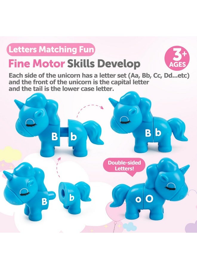 Abc Letters Matching Toys Double-Sided Alphabet Learning Toy For Kids Fine Motor Toys Uppercase Lowercase Letters Sorting And Matching Game Easter Birthday Gifts For Toddlers Kids 3 4 5（13Pcs）