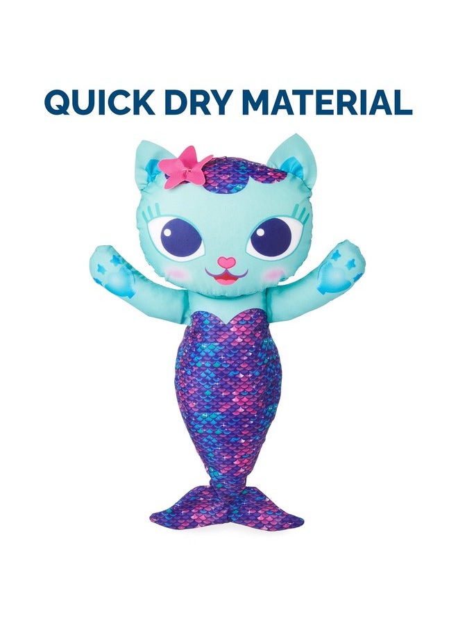 Gabby’S Dollhouse Mercat Swim Huggable, Gabby’S Dollhouse Toys, Bath Toys & Beach Toys, Floating Water Stuffed Animal For Kids Aged 1 & Up