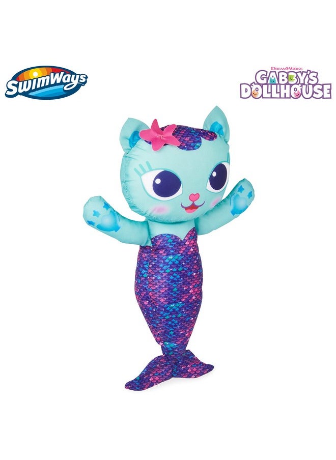 Gabby’S Dollhouse Mercat Swim Huggable, Gabby’S Dollhouse Toys, Bath Toys & Beach Toys, Floating Water Stuffed Animal For Kids Aged 1 & Up