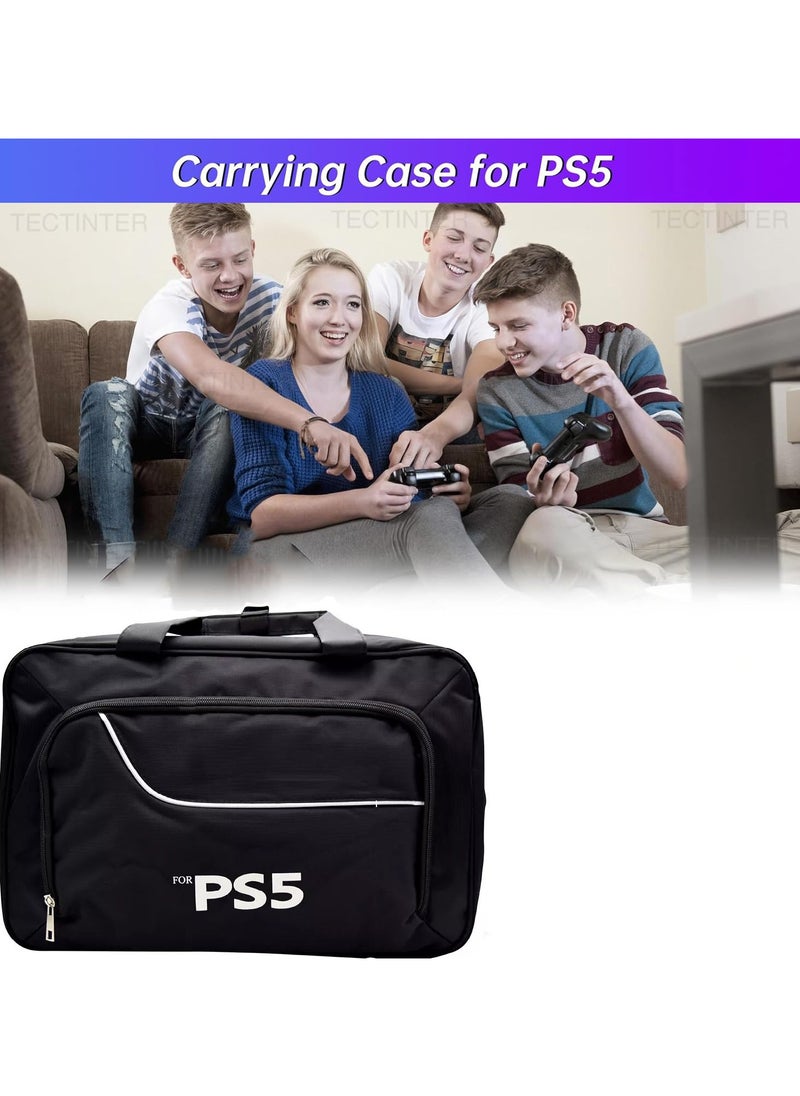 Tycom Travel Storage Cross Bag For PS5 Luxury Waterproof Shoulder Bag For Playstation 5 Console Accessories Storage Organizer Black