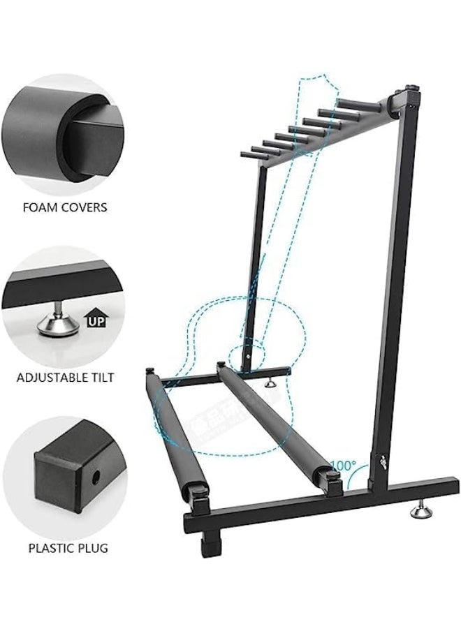 MegArya Guitar Stand Display Stand, Folding Portable Bass Stand, Multi-head Stand, Vertical Guitar Stand, Seven Guitar Stand