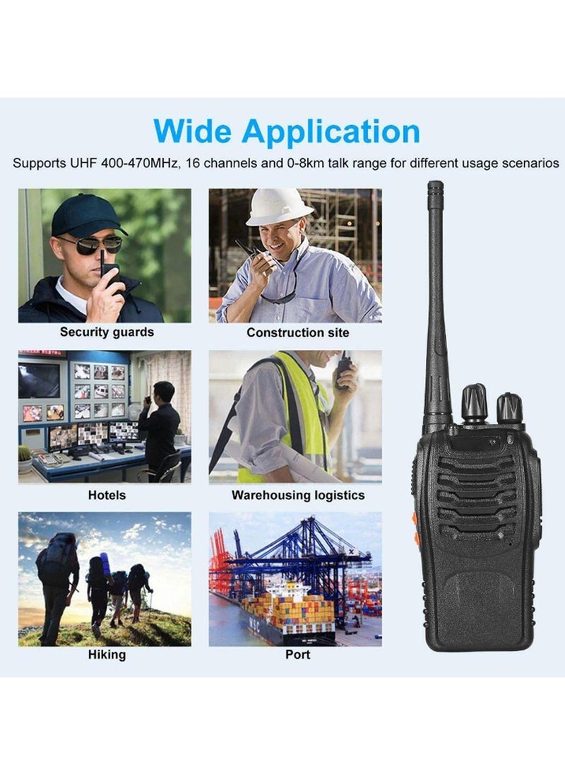 Baofeng 888s Walkie Talkie Set - Long Range 5W Two-Way Radio Pair with Charging - Durable, Easy-to-Use FM Handheld Radios for Outdoor Activities & Events