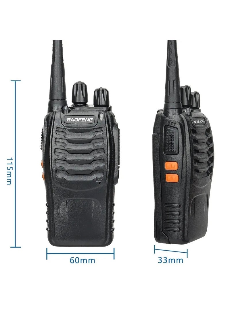 Baofeng 888s Walkie Talkie Set - Long Range 5W Two-Way Radio Pair with Charging - Durable, Easy-to-Use FM Handheld Radios for Outdoor Activities & Events