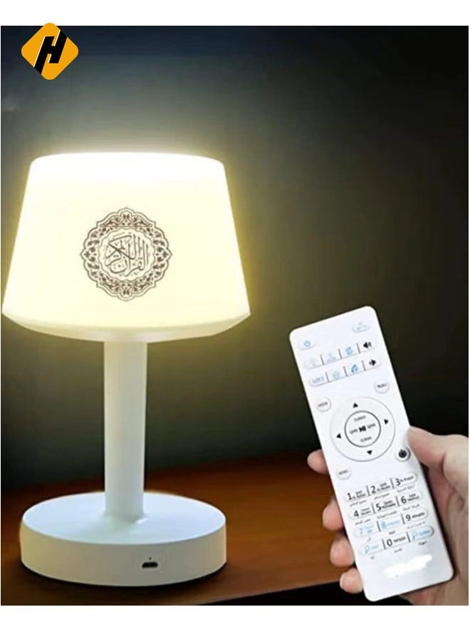 DAR UL QALAM 7 Colors LED Quran Speaker Table Lamp – 8GB Storage with 16 Reciters & Translations, Remote & App Control