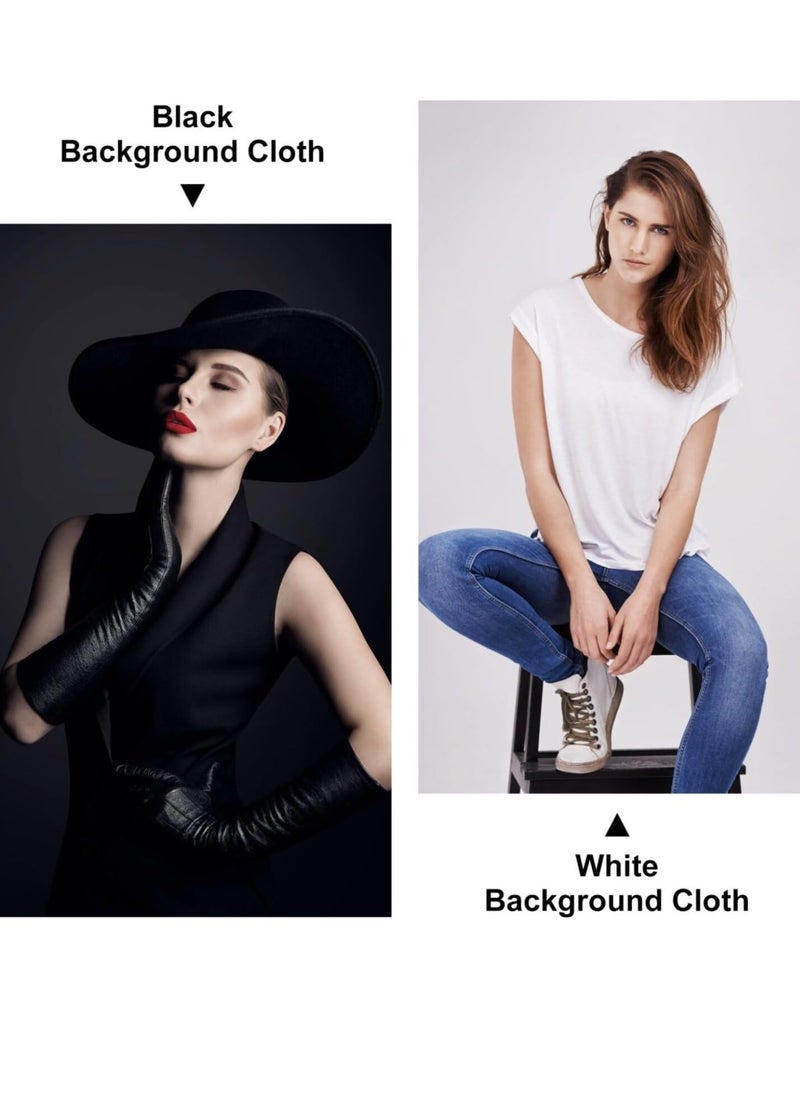 Xria 3X6m 10X20 Ft Solid Color Backdrop Photographic Background Washable Cloth Backdrop For Photo Studio Video Parties Curtain (White)