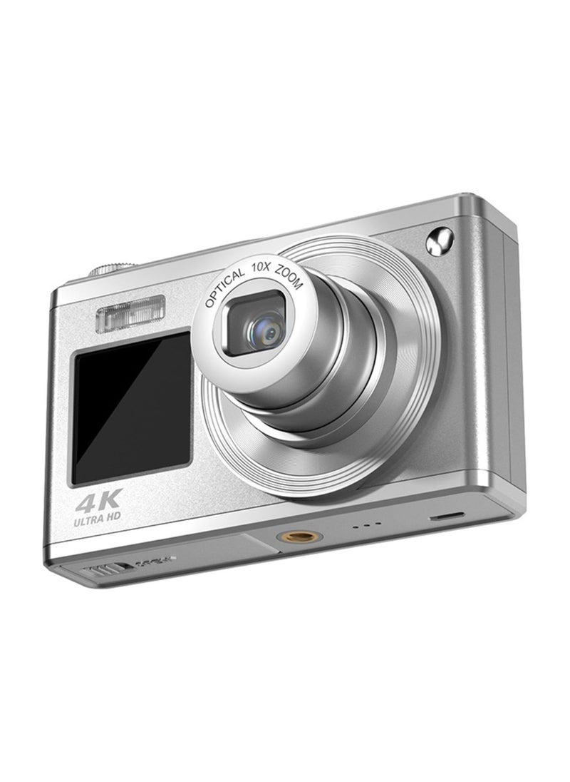 4K High-Definition Optical Zoom Digital Camera with Dual Screen and Selfie Camera