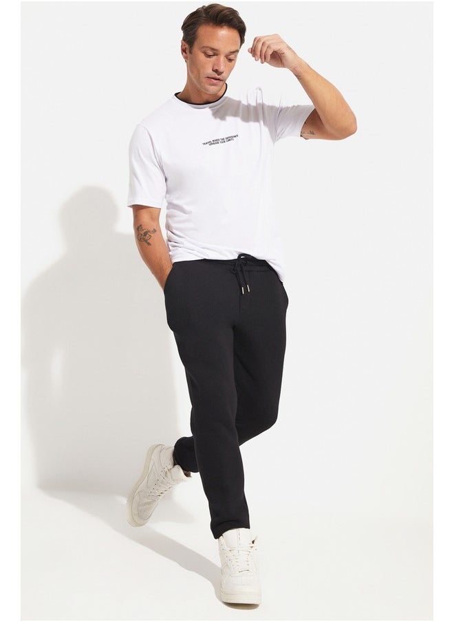 June Men Shirred Sweatpant Black