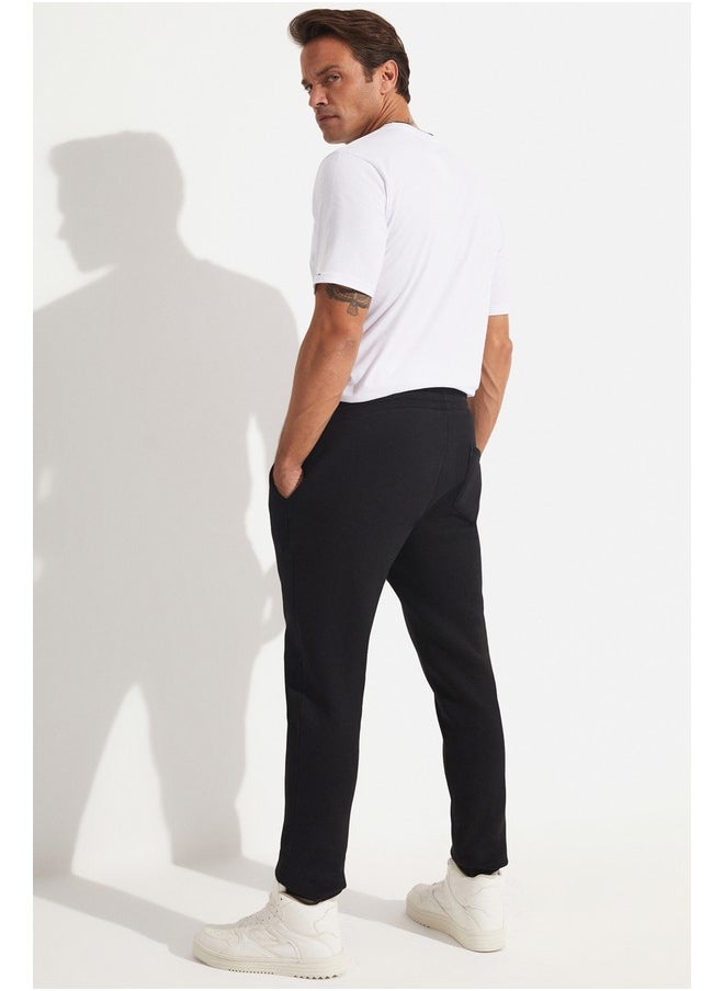 June Men Shirred Sweatpant Black