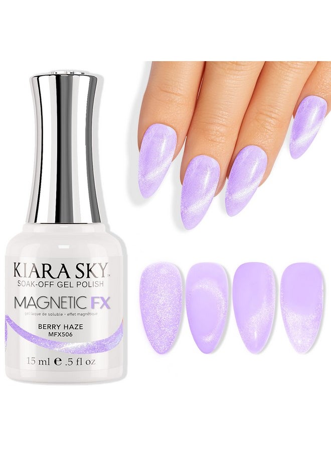 Soak Off Gel Polish | Magnetic Cat Eye Effect | Long-Lasting And Lightweight Soak Off Gel Polish | Uv Led Magneticfx 0.5 Fl Oz, Berry Haze