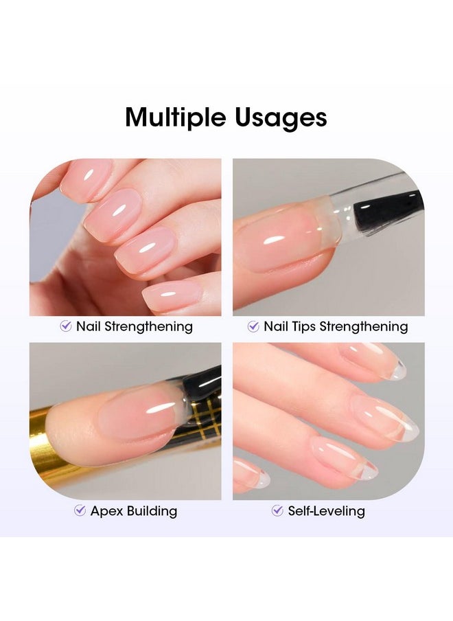 100Ml Builder Gel For Nails, Clear Gel Builder For Nails Strengthener Gel Color Hard Gel Nail Builder, Nail Apex Building Gel Soak Off Long Lasting U V Gel