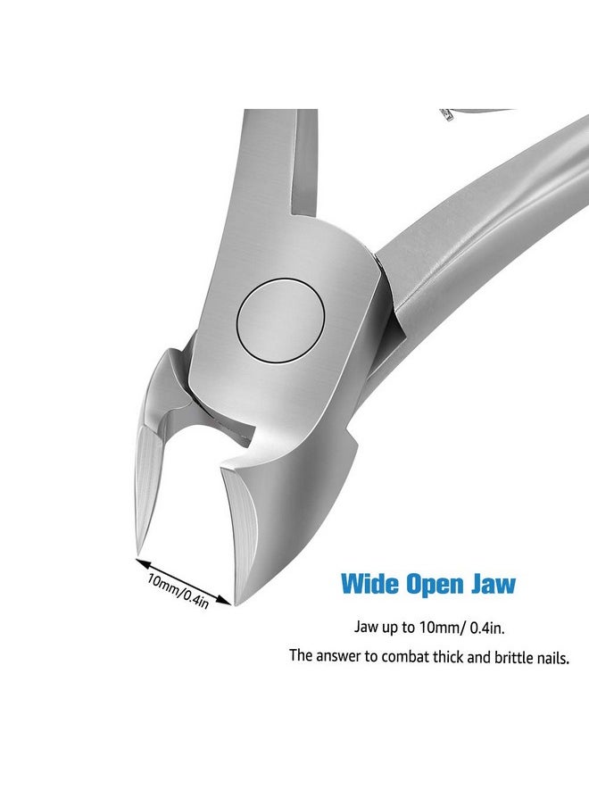 Toenail Clippers For Ingrown,Thick Toenails, 4R13 Stainless Steel Large Handle Fingernail Clipper,Nail Clipper - Silver