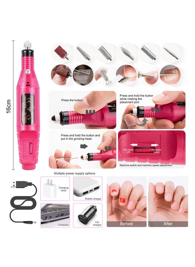 Acrylic Nail Kit With Drill And U V Light Full Nail Kit Set Professional Nail Starter Kit For Beginners Acrylic With Everything