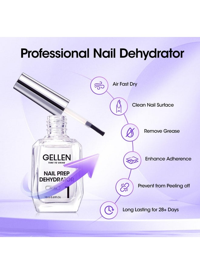 Nail Glue Gel And Nail Prep Dehydrator Gel Nail Kit, 4 In 1 Soak Off Led Uv Nail Glue For False Nails, Acrylic Nails, Clear Press On Nails, Extend Gel For Gel X Nails, Long Lasting For 28+ Days