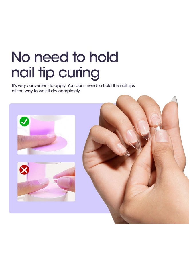 Solid Nail Glue Gel For Press On Nails, 30G Upgraded Gel Nail Glue For Acrylic Nails,Clear 3D Sculpture Gel Super Strong Solid Nail Glue Gel For Gel Tips Uv/Led Lamp Cured