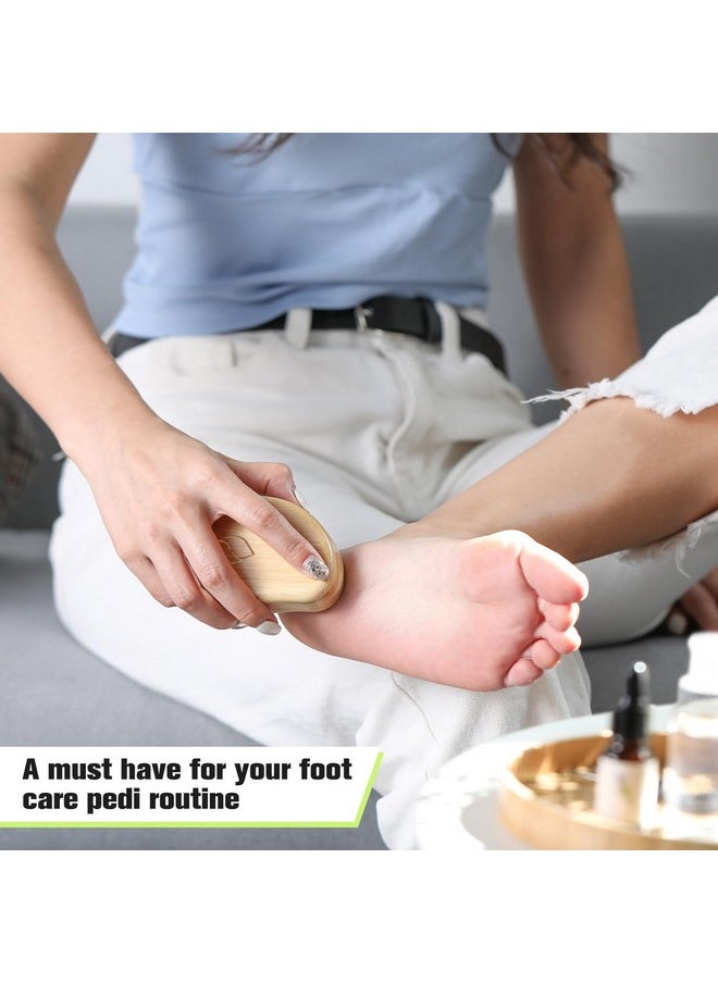 Glass Foot File Callus Remover With Bamboo Handle - Nano Glass Foot Scrubber For Dead Skin Pedicure File - Your Path To Silky, Smooth Feet