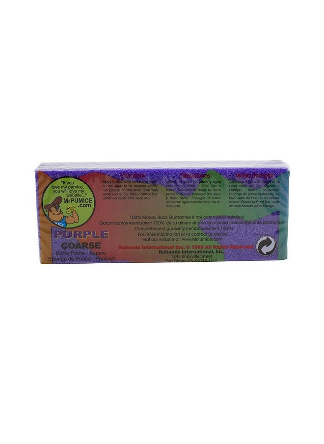 Purple Pumi Bar (Single): Extra-Coarse Callus Remover, Pedicure Stone & Ped File Scrubber For Smooth Feet And Heels